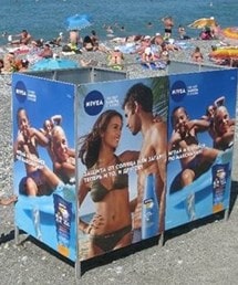 реклама на пляжах